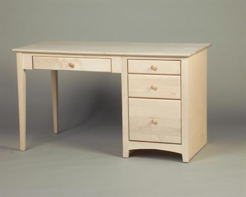 Unfinished Maple Shaker File Drawer Desk 21316 Unfinished Maple Shaker File Drawer Desk 21316
